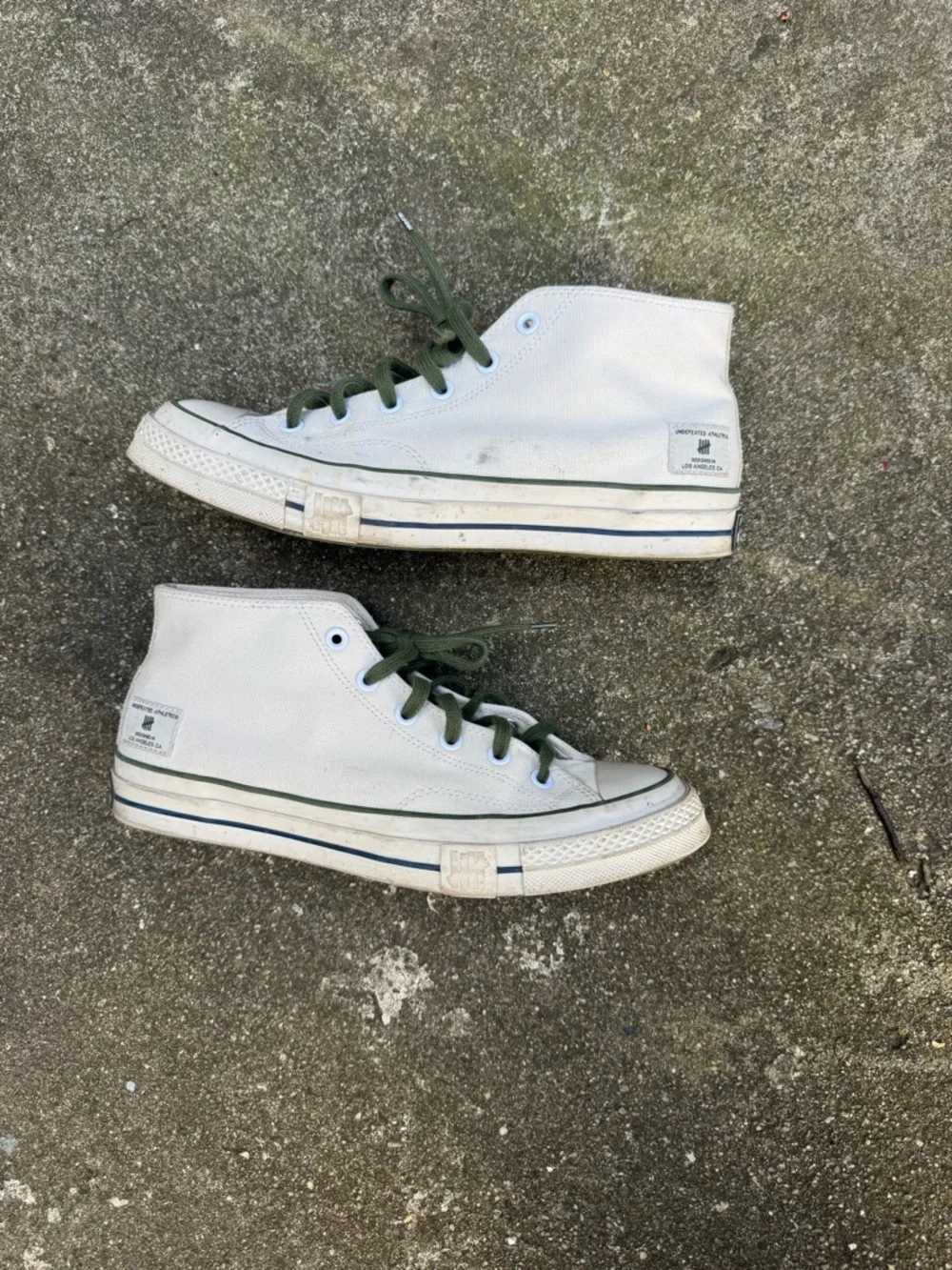 Converse x Undefeated Chuck 70 High Top Sneakers Mens 10.5 Beige Green